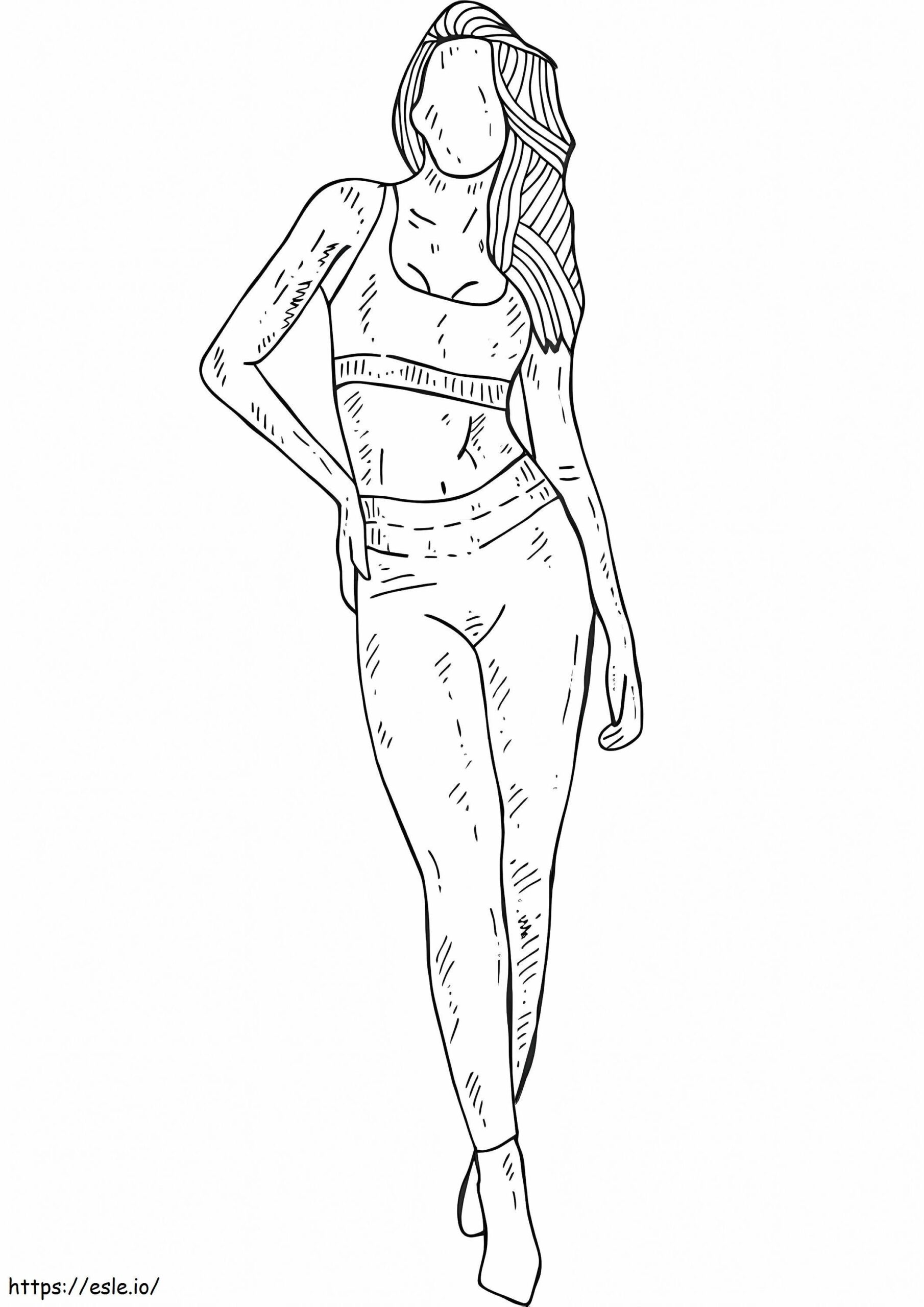 Tumblr Lady Body Coloring Page