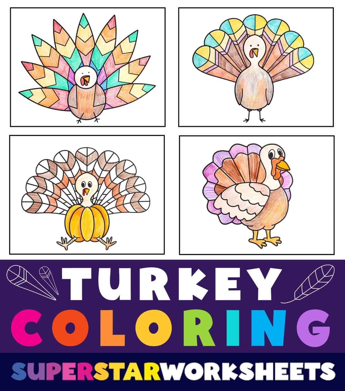 Turkey Coloring Pages For Kids