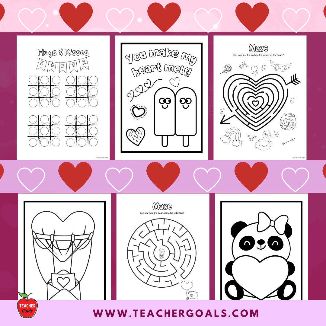 Valentine s Day Coloring Book Activity Book TeacherGoals