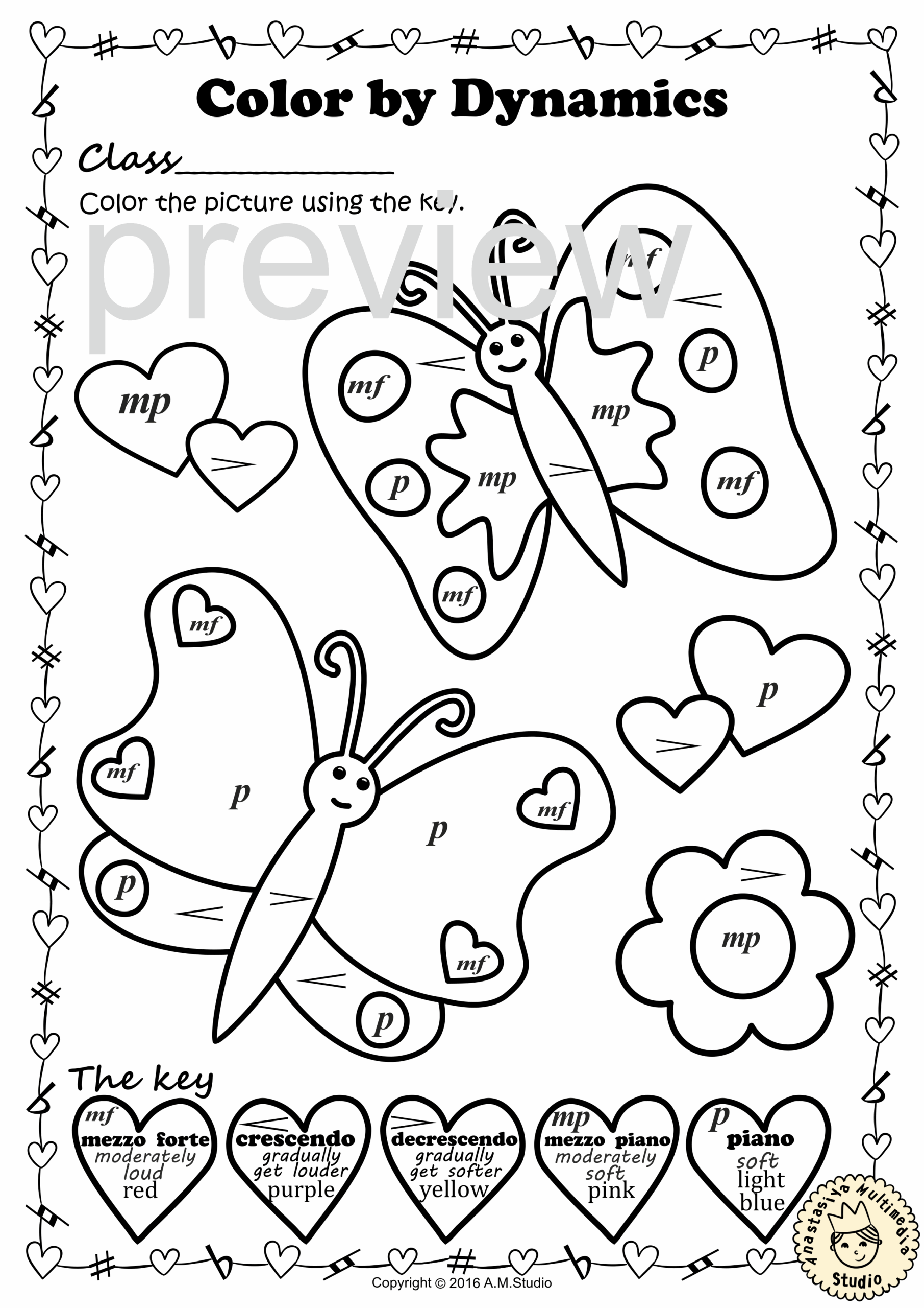 Valentine s Day Music Coloring Pages Color By Dynamics Made By Teachers Valentine s Day Music Coloring Pages Color By Dynamics Made By Teachers