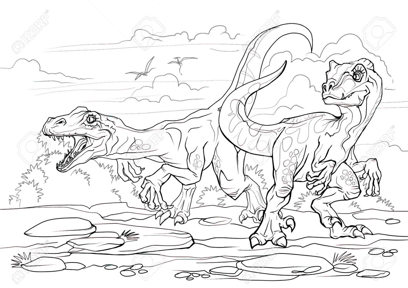 Dinosaur Coloring Pages A4