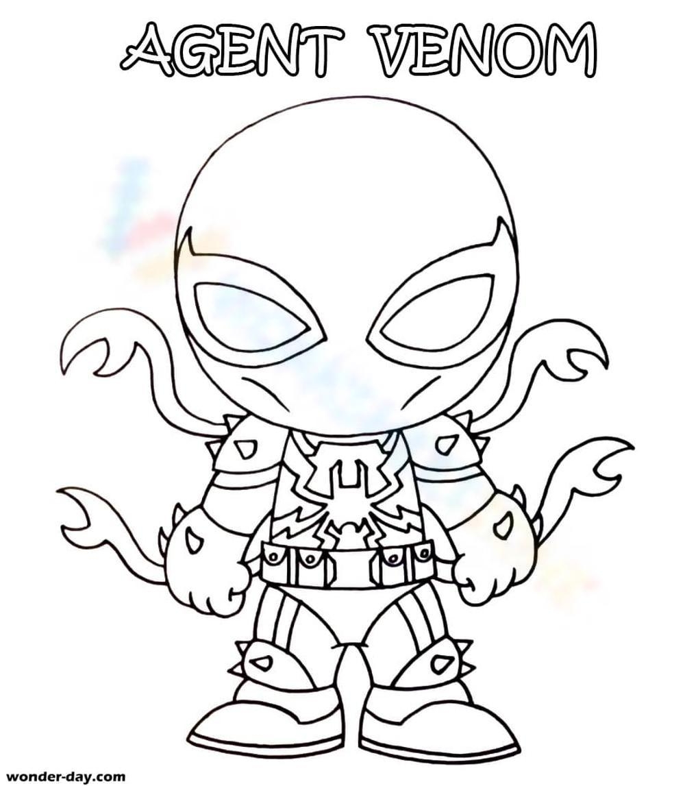 Venom Coloring Pages Simple