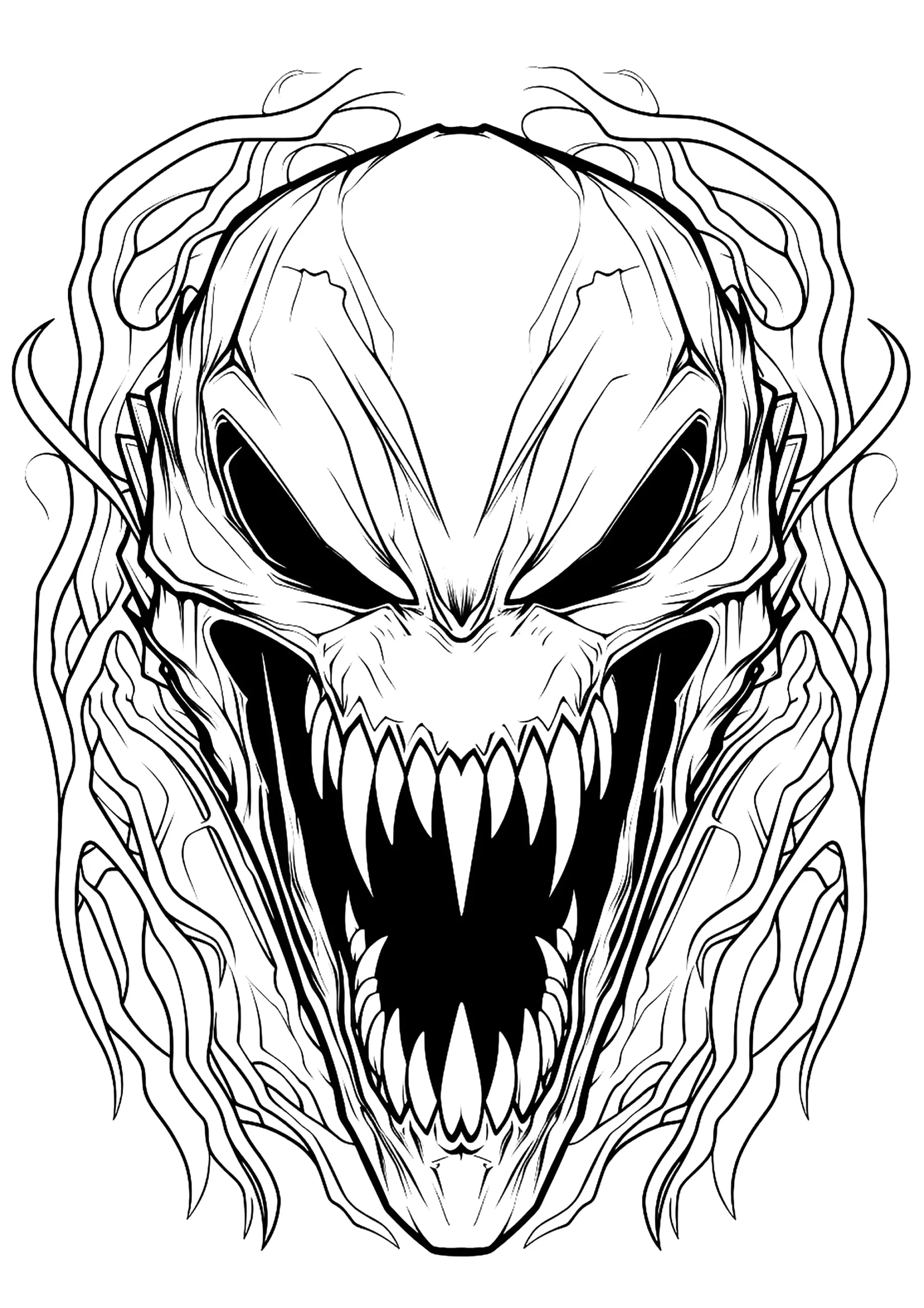 Venom s Face Venom Coloring Pages