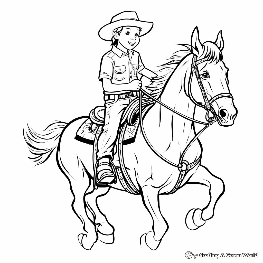 Western Horse Coloring Pages Free Printable 