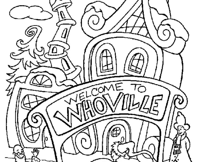 Whoville Coloring Pages Hellokids