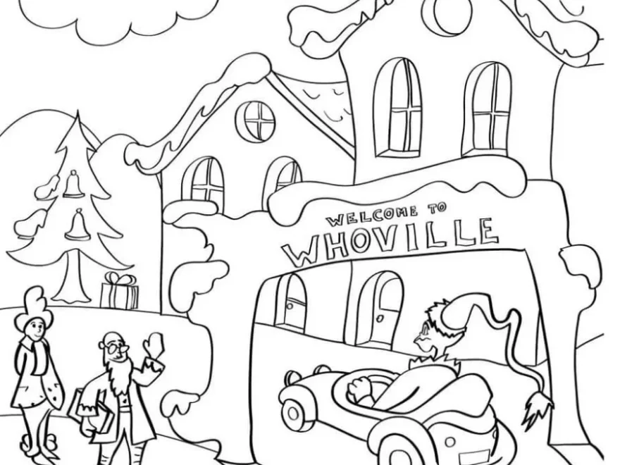 Whoville Coloring Pages To Print Free Printable Coloring Pages