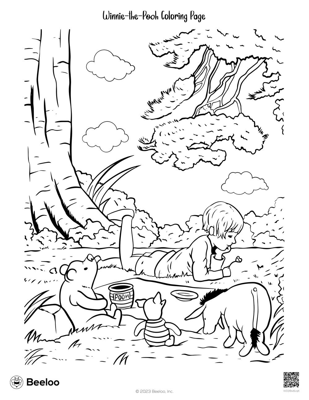 Winnie the Pooh Coloring Page Beeloo Printable Crafts And Activities For Kids Winnie the Pooh Coloring Page Beeloo Printable Crafts And Activities For Kids
