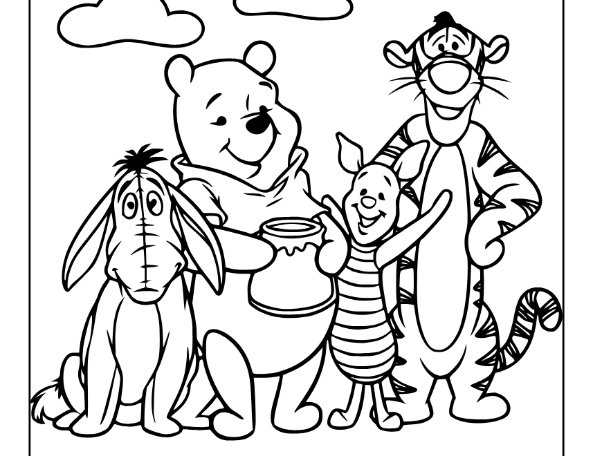 Winnie The Pooh Coloring Pages 25 Free Printable PDF