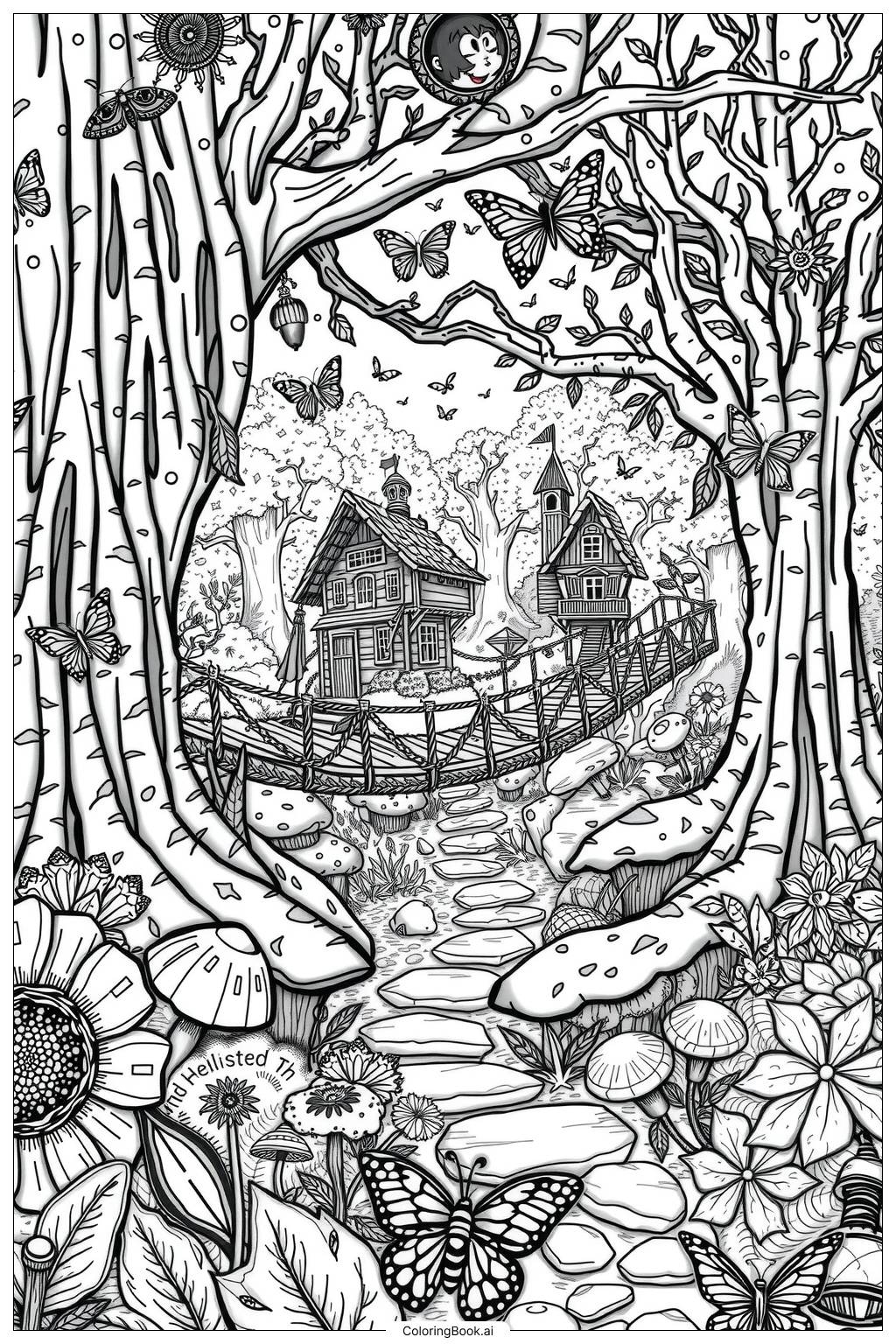 Winnie The Pooh Forest Adventure Coloring Page Free PDF PNG Printable 