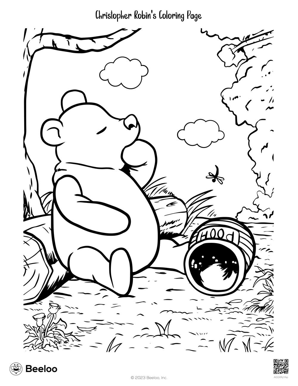 Winnie the Pooh themed Coloring Pages Beeloo Printable Crafts And Activities For Kids