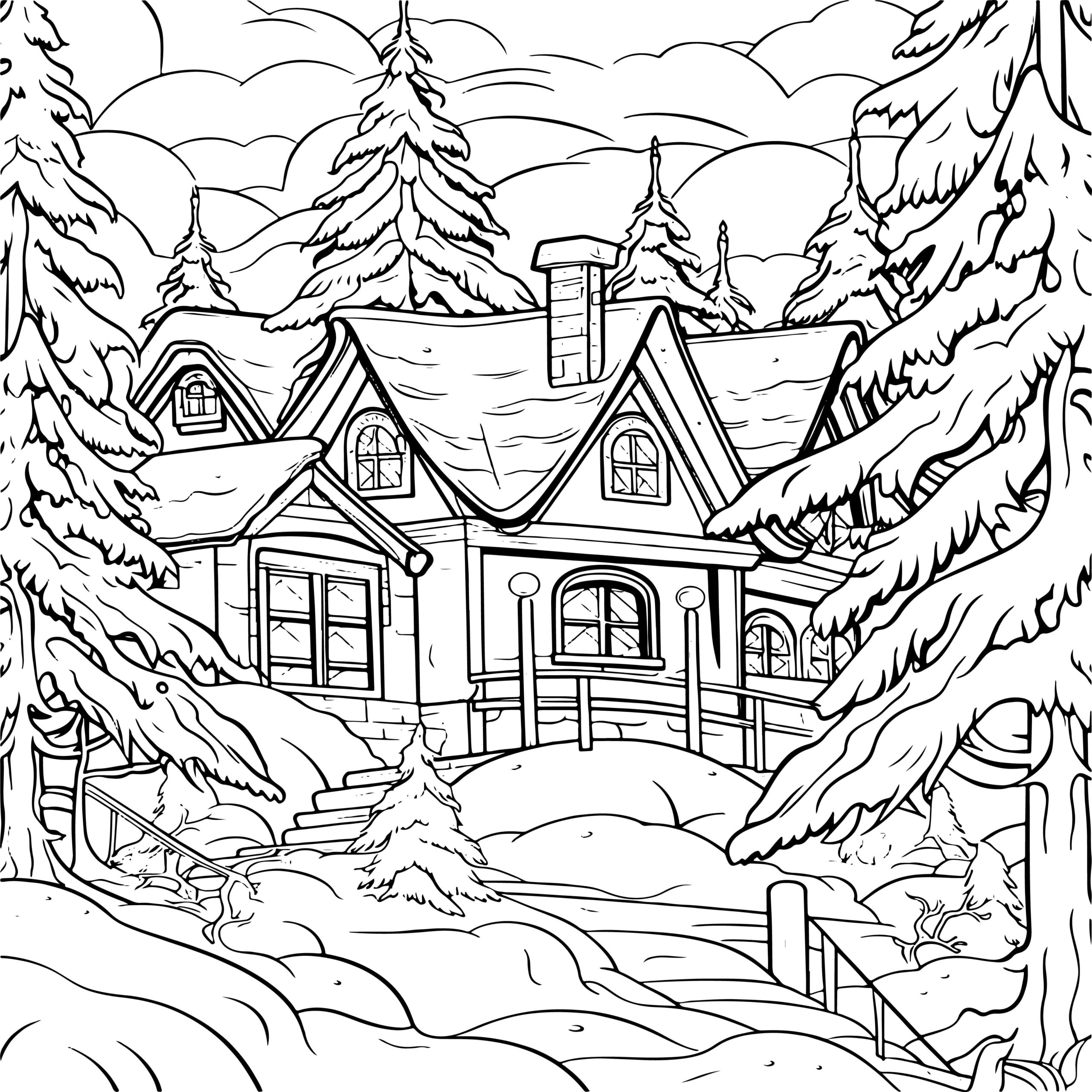 Winter House Coloring Book Amazing Winter House Stress Relief And Relaxation Made By Teachers Winter House Coloring Book Amazing Winter House Stress Relief And Relaxation Made By Teachers