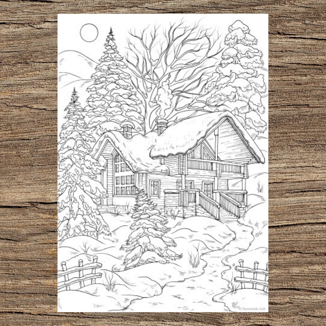 Winter House Printable Adult Coloring Page From Favoreads coloring Book Pages For Adults And Kids Coloring Sheets Colouring Designs Etsy Winter House Printable Adult Coloring Page From Favoreads coloring Book Pages For Adults And Kids Coloring Sheets Colouring Designs Etsy
