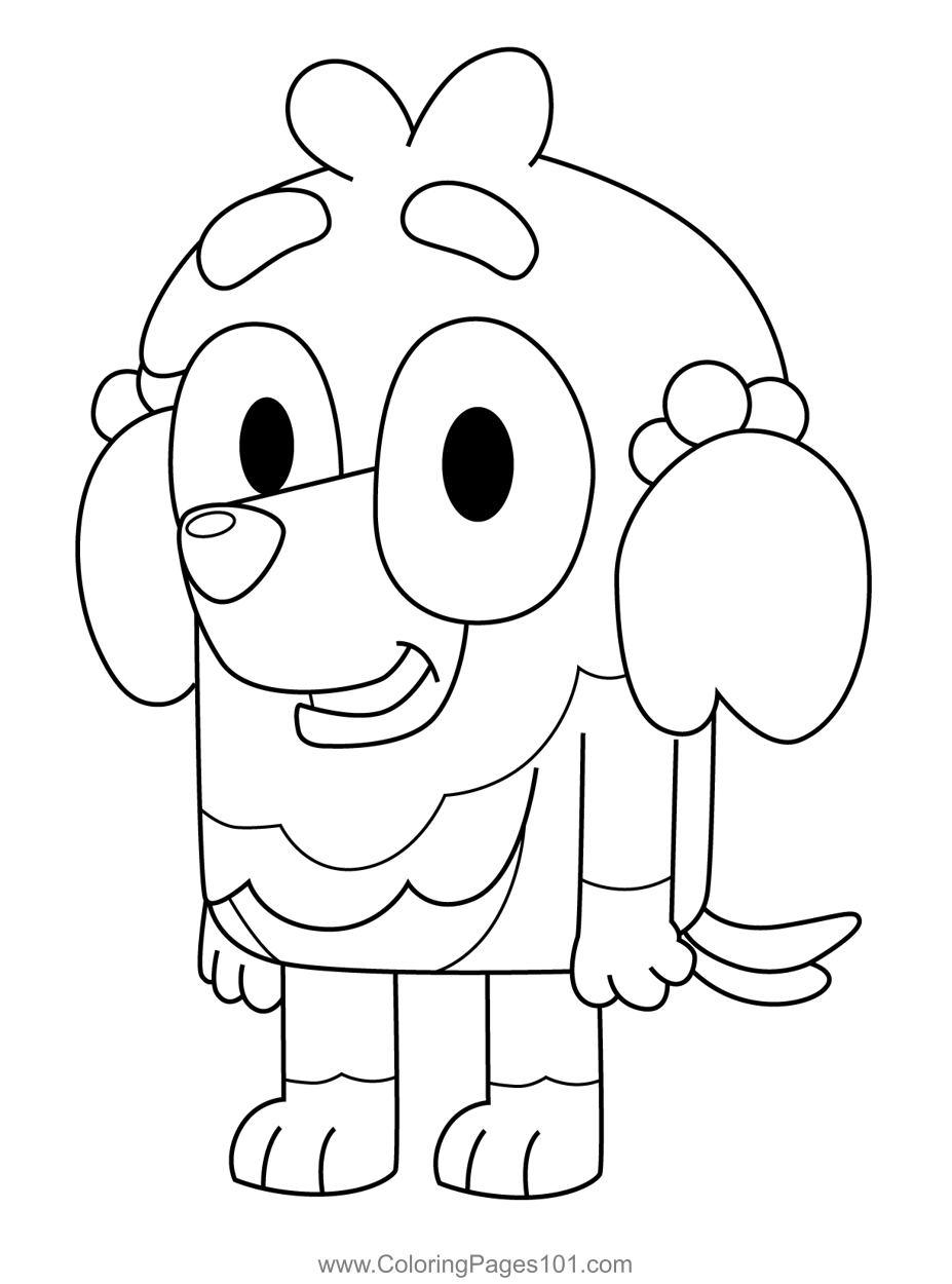 Winton Bluey Coloring Page