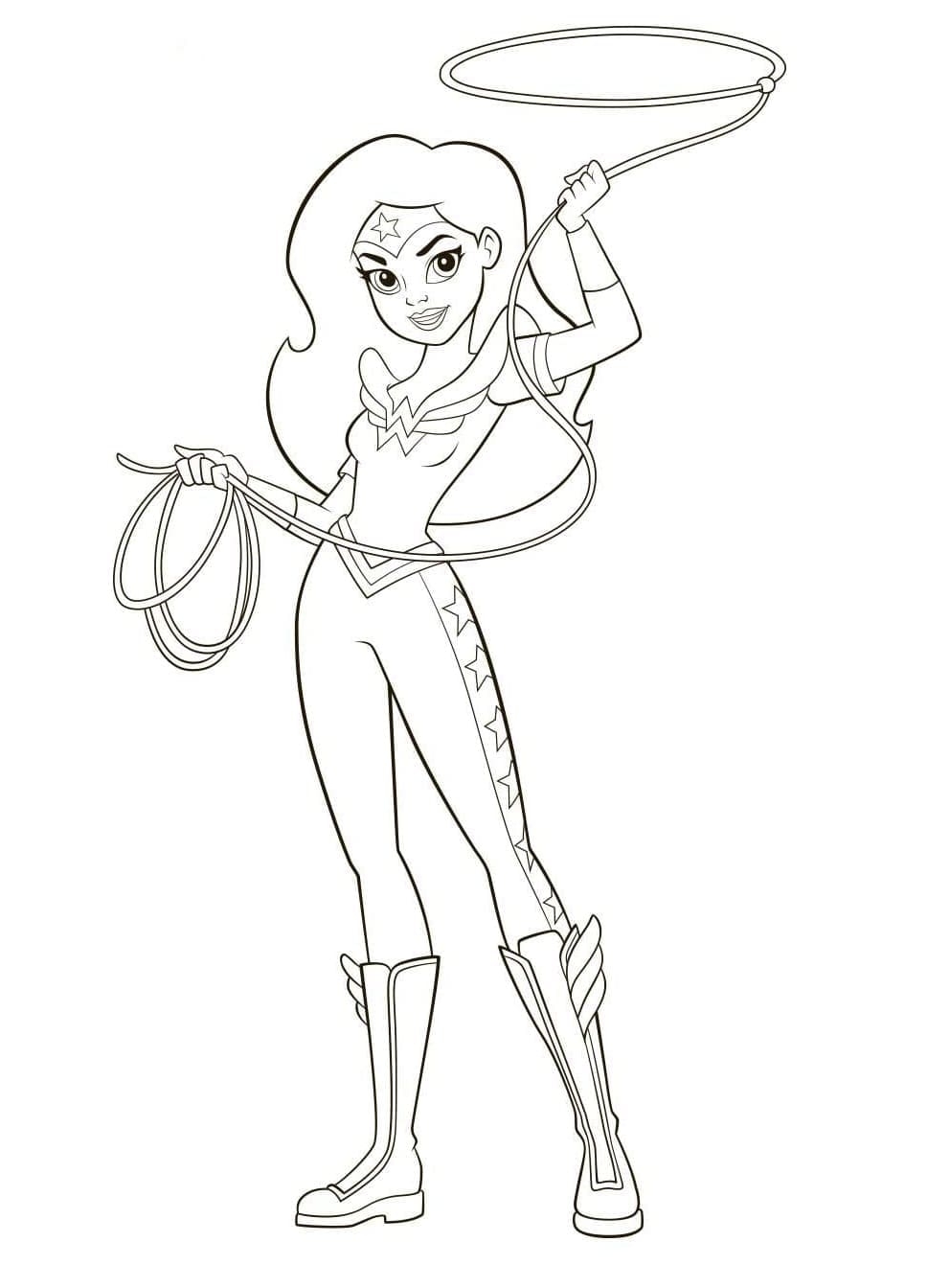 Wonder Woman From DC Super Hero Girls Coloring Page Download Print Or Color Online For Free