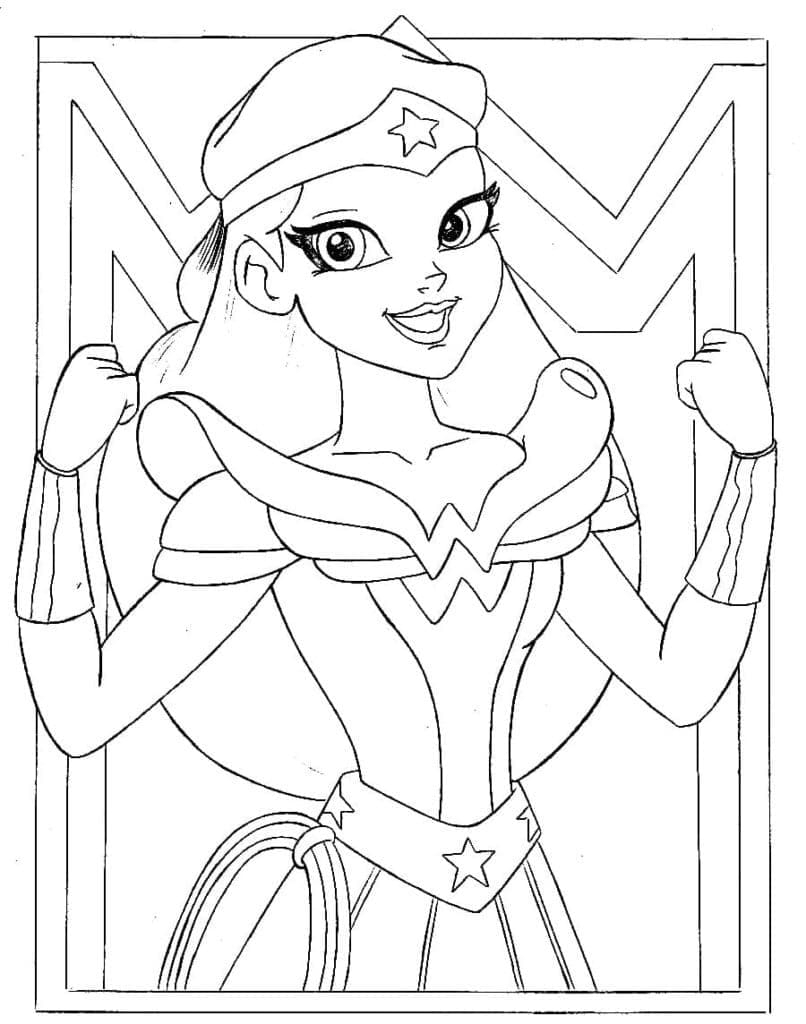 Wonder Woman In DC Super Hero Girls Coloring Page Download Print Or Color Online For Free