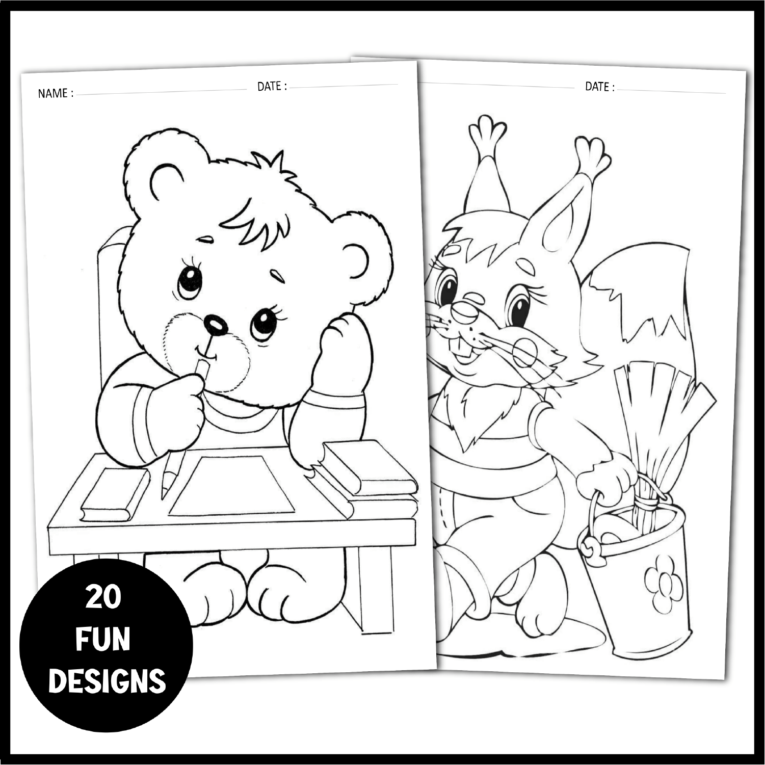 Coloring Pages Without Back