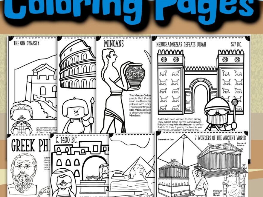 World History Coloring Pages Creation To Fall Of Roman Empire