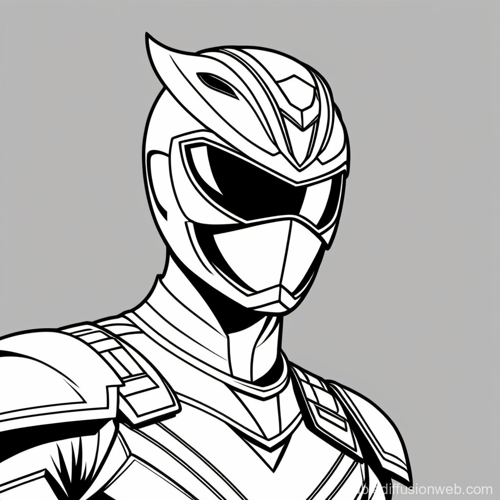Yellow Ranger Coloring Page From Power Rangers RPM Stable Diffusion Online
