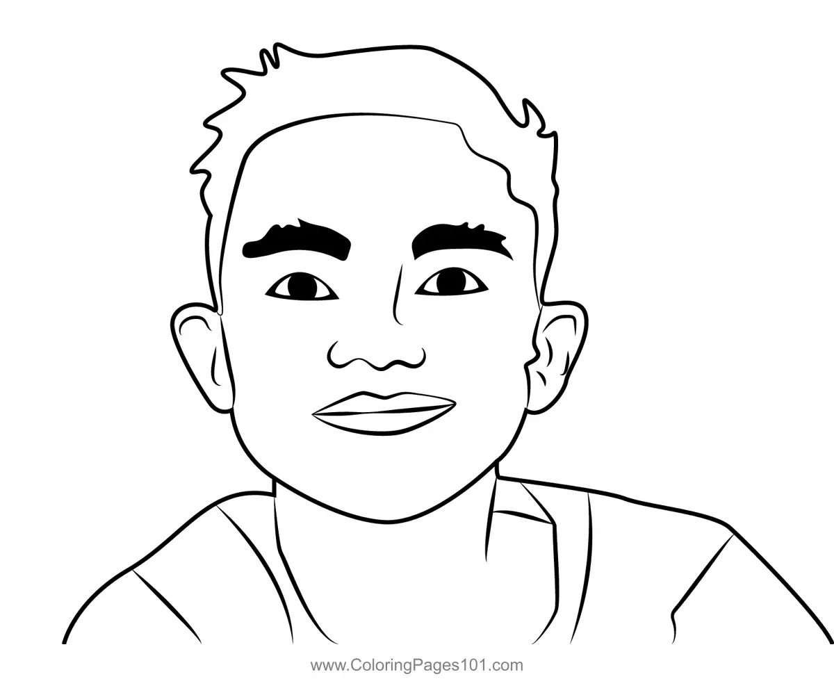 Young Boy Face Coloring Page For Kids Free Boys Printable Coloring Pages Online For Kids ColoringPages101 Coloring Pages For Kids