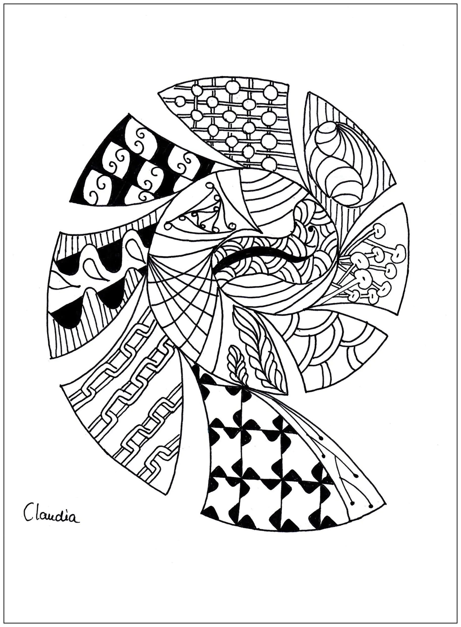 Zentangle For Children Zentangle Coloring Pages For Kids