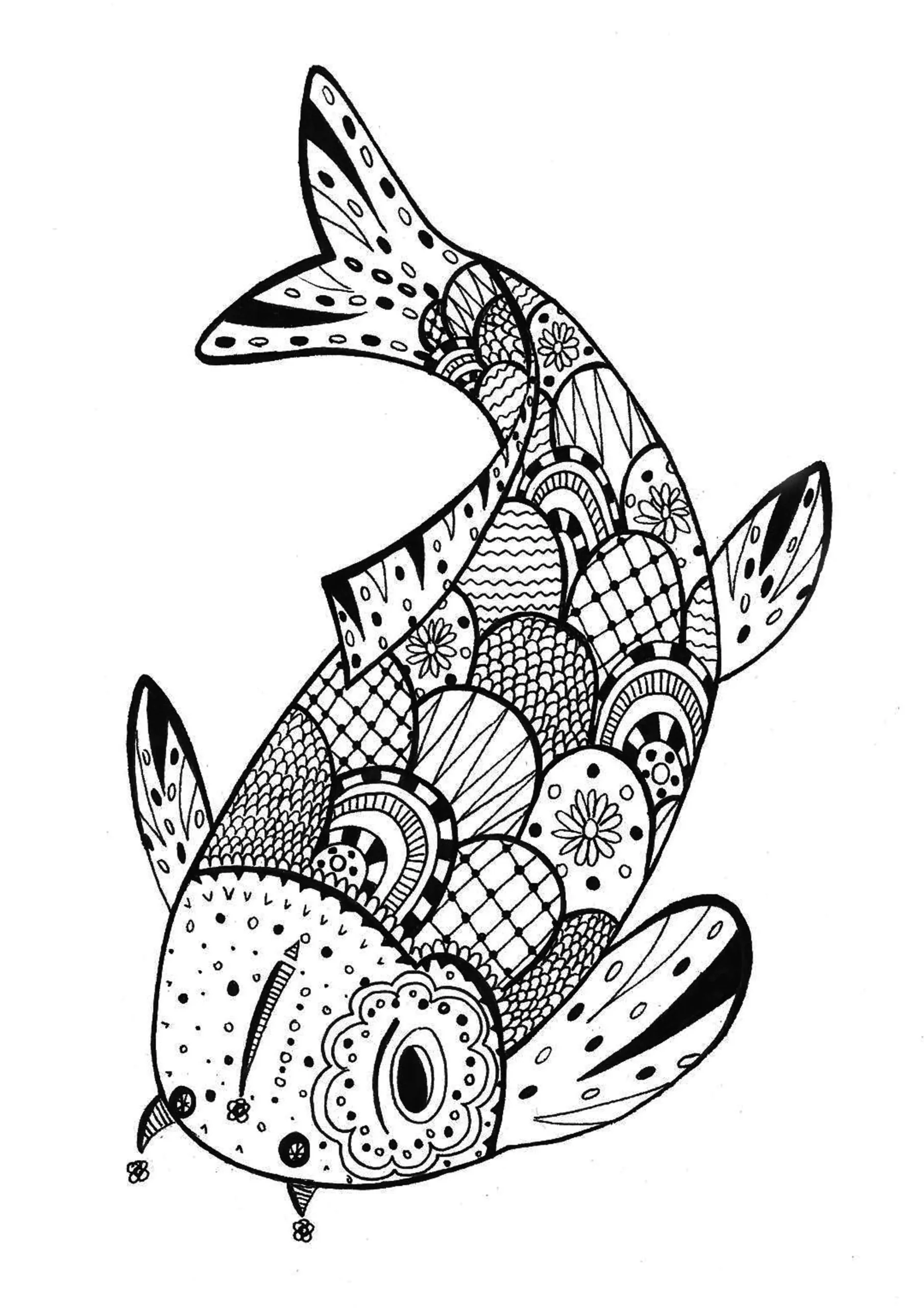 Simple Zentangle Coloring Pages